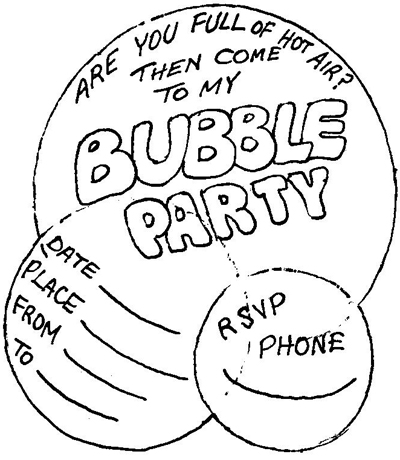 Balloons and Bubbles Party Invitation