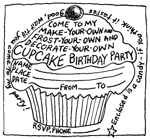 Make Your Own Cupcake Party Invitation
