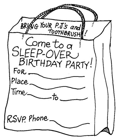 sleepover party invitations free. Sleep-Over Party Invitation