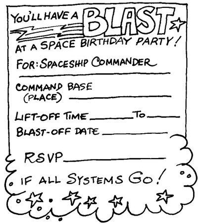 Space Party Invitation