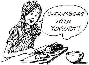 Cucumbers with Yogurt